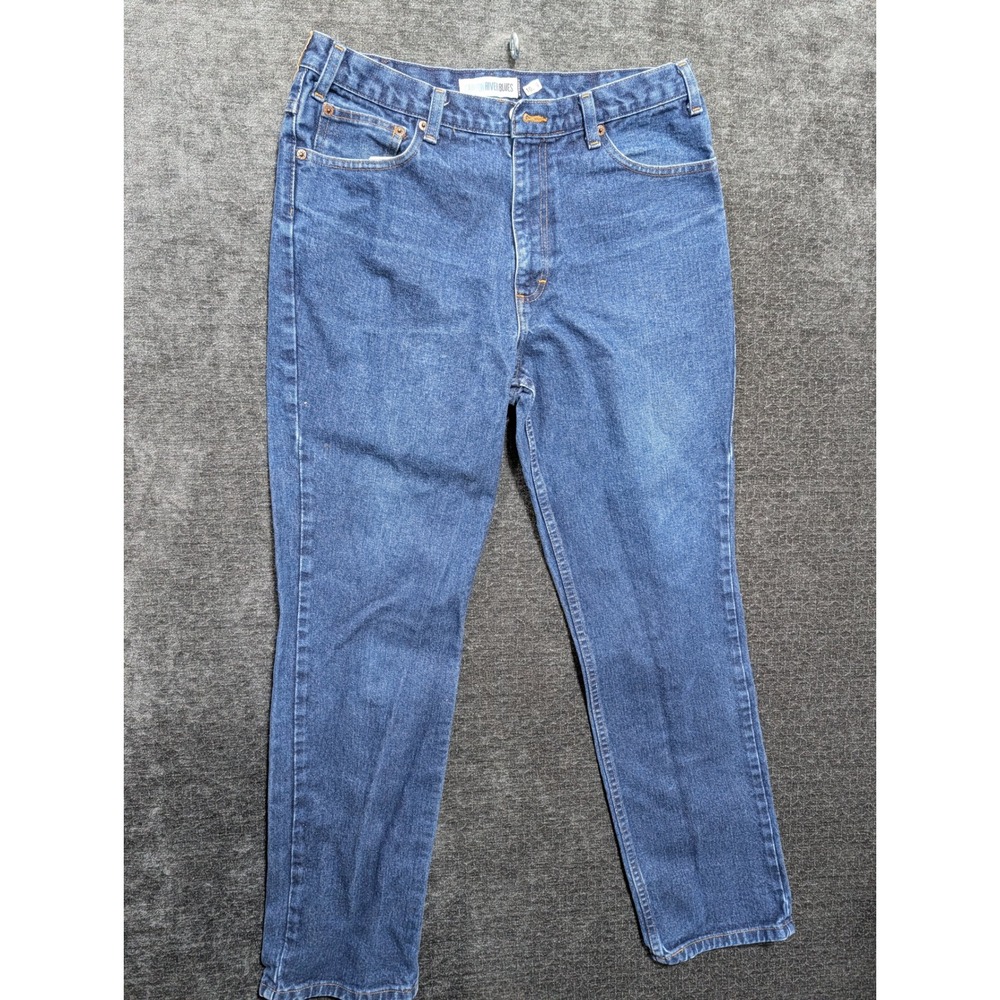 Canyon River Blues Mens Classic Straight Leg Jeans Blue Medium Wash 34x28 1026
